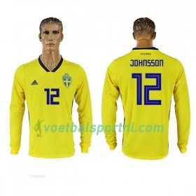 Zweden Johnsson 12 Thuis Shirt WK voetbal 2018 L/S